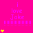 A bright pink background displays repeated 'i love Jake' text with yellow star icons in varying quantities across a
