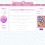 Pixelated purple circular icon with gradient hues on left side of a light pink and white webpage layout.