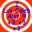 Four identical circular icons with orange backgrounds and white concentric rings, each containing blue text reading "I Luv Coleb Alot !!!" and three heart symbols.