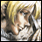 A 48x48 pixel buddy icon featuring a close-up of an anime-style character with blonde hair and light skin, alongside text reading "Anime IM" and "com" on a black background.