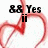 Animated icon with red heart-shaped lines and black text reading "B.B Yes ii" in top-left, "Loove Hiim" in top-right, and "still <3" in bottom-left.