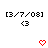[3/7/08] <3 appears above red heart and downward arrow symbols on white background; gray rectangle partially covers bottom-right corner.