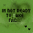 Green background with repeated heart-shaped smudges and text reading "IM NOT READY TO MAKE NICE" in pixelated font, arranged in a of four and four