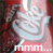 Pixelated static image of a light blue bottle with red accents and white text at the bottom, set against a dark background.