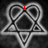 A black-and-white geometric pattern with red text changes : 'I', then 'Love', then 'Ali'