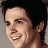 A 48x48 pixel buddy icon featuring a split composition with a person on the left and text/animal graphic on the right, displayed as part of an animated contact sheet.