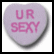 A split-screen image showing two distinct visual elements: a heart-shaped candy with pink text on the left and bold pink text reading "I LOVE YOU" on the right against a black background.