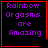 Four identical display purple text on black with red borders; two have small symbols in the corners