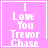 Four identical pink square icons with white text reading "I Love You Trevor Chase" and one icon featuring a small heart symbol.