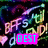 Animated icon with colorful text and cartoon characters, displaying 'BEST FRIENDS FOREVER!' across three