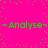Bright pink background with green pixelated text and scattered dots forming a repeating pattern.