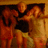 Pixelated image with yellow background and green text reading 'Merry Tanksgiving from Superheros Everywhere' alongside a group of figures in warm tones.