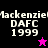 Pixelated text and star symbols on split black, purple, and pink backgrounds with visible animation changes between frames.