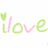Animated icon with four quadrants: top-left shows 'ilove' text in green and pink, top-right displays partial white letters on blue background, bottom-left features Hollister Co. logo with seagull, bottom-right is empty gray space.