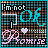 nine identical showing 'I'm not ok' text with pink 'Promise' and heart symbols on a pixelated background