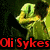 Animated sequence showing three distinct character views with red text overlay reading "Oli Sykes" against a green background.