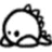 Two pixelated cartoon creatures with rounded bodies, small eyes, and spiky outlines; one displays red text above its head.