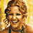 A 48x48 pixel animated contact sheet showing five sequential frames of a celebrity in swimwear with visible text on the bottom frame.