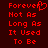 Red pixelated text on dark red background with a heart symbol replacing the 'e' in 'Forever' on the left side of the image.
