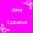 Pixelated text and geometric shapes on a bright pink background with white elements.