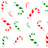 Pixelated candy canes in red and green on white background, with a red displaying 'Have a Very Merry Christmas' text