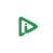 Green triangular play button icon centered on white circular background with gray outer ring.