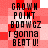 Pixelated text on a red and white checkered background with repeated phrases in black block letters.