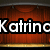 Red curtain background with gold trim displays white text reading "Katrina Be The Star of the Show" in two