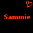 Red pixelated text 'Sammi' appears twice on a black background with a red heart symbol above.