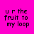 A four- of pixelated text on a bright pink background, with green bars highlighting different sections