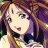 A pixelated anime-style character with long brown hair and purple highlights on the left, next to a black background with white text reading "Anime IM" and a stylized signature below it.