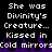 Pixelated text on black background with purple flame-like shapes at bottom, repeated twice side-by-side.