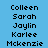 Static pixel art image with blue background displaying two of black text names and a gray rectangle on the right