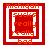 Four red and white pixelated square icons with layered text reading 'michigan', 'sucks', 'really really', and 'bad' in orange, arranged in a