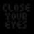 Black background with red text reading "(Pray for Plegue88)" and faded gray text "CLOSE YOUR EYES", below which is a pixelated image of people raising arms under large white letters "BMTH".