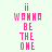 Pixelated pink text on light green background reads "ii WOAH BE THE ONE" in two vertical with slight horizontal shifts between frames