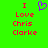 Green background with red pixelated text reading "I Love Chris Clarke" and a purple pixelated heart symbol above the text.