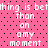 Pink background with black dots and repeated white text reading 'thing is betthing is better than an omy moment' in a pixelated font.