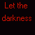 Red text reads "Let the darkness consume you when it's all you have to hold on to..." above a of pixelated character faces with shifting eye colors