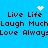 Blue background with repeated text and pixelated symbols, animated white sparkles appear at top-right and center.