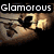 Two animated buddy icons displayed side-by-side: one labeled 'Glamorous' with a glowing effect, the other 'OverDose' featuring a pentagram symbol.
