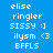 A static pixel art image with four distinct color blocks displaying identical text and symbols in white on blue, orange, gray, and dark gray backgrounds.