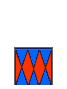 A cartoon clown emerges from a blue-and-red diamond-patterned box, transitioning from a closed box to full emergence with raised arms.