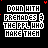 Pixelated text-based animation with red and white lettering on black background, displaying sequential color changes in phrases.