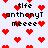 Pixelated red hearts and black text reading 'tlfe', 'anthonyT', 'meeee' on a light background with scattered heart shapes.
