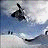 A split-frame contact sheet showing a snowboarder in mid-air on the left and the word 'tight' in white text on blue background on the right, both rendered with pixelated low-resolution style typical of early 2000s web graphics.