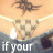Animated sequence showing a person in checkered bikini bottoms with visible tattoos, text changing across frames to form 'if your a whore and you know it show your thong!'