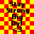 Red and yellow checkered background with black text reading Stay Strong Big Dyl <3 in four identical