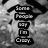 Four identical vertical display a grayscale anime-style character with black hair and closed eyes, each containing stacked text boxes with phrases like "Scare People" and "I'm Crazy." The central figure's expression remains unchanged across all