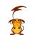 Animated contact sheet of a yellow cartoon Pokémon character with brown ears and tail, shown in seven sequential frames performing an electric attack animation against a white background.